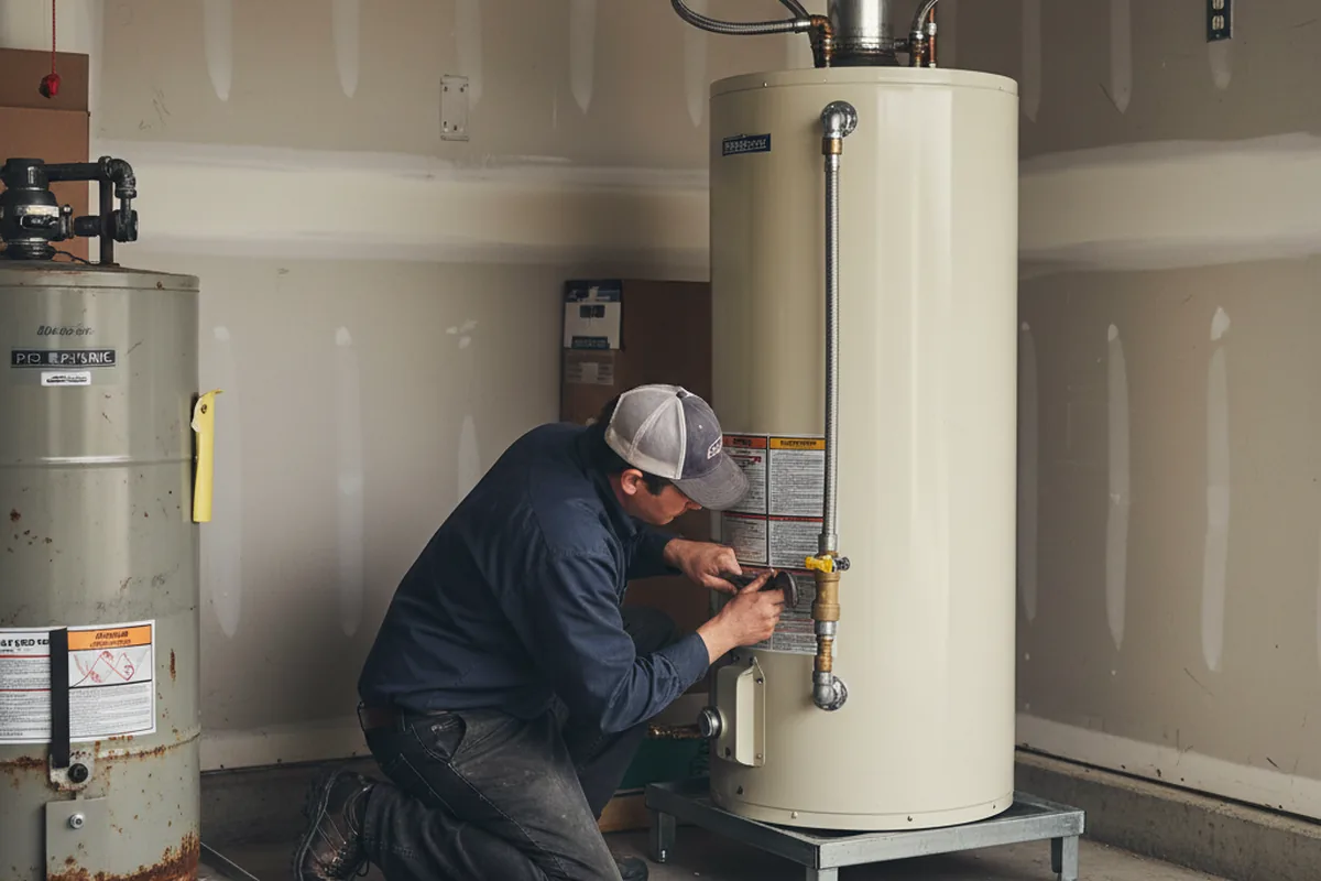 Water heater and shutoff valve replacement in Greendale